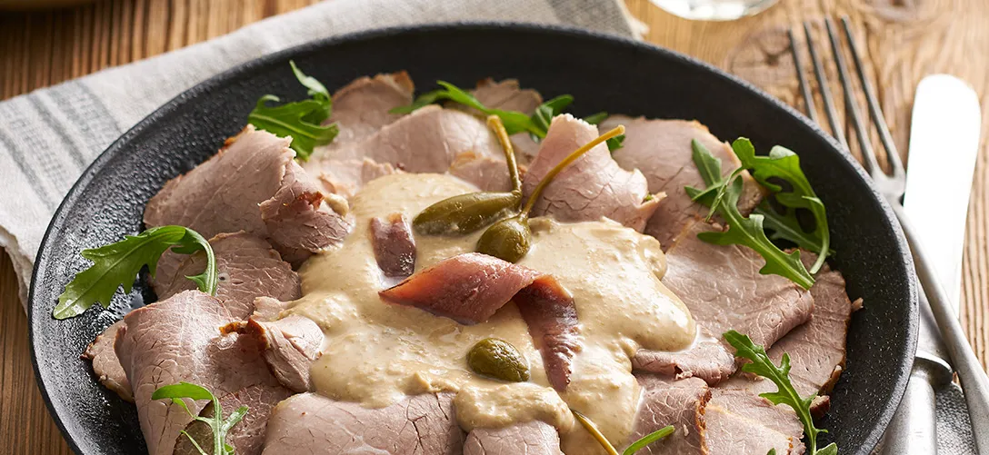 Vitello tonnato: vitello in salsa di Tonno Pinna Gialla Ortiz