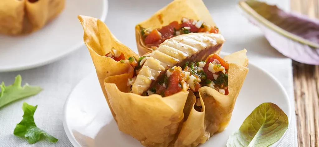 Filo pastry empanadilla and Ortiz Mackerel 90 Filo pastry empanadilla and Ortiz Mackerel