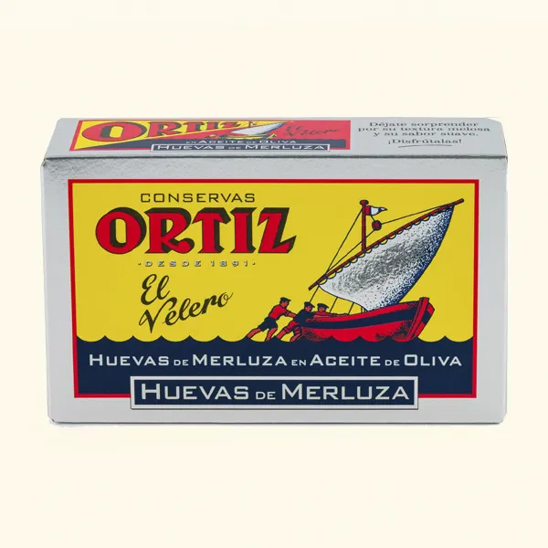 huesvas de merluza en aceite de oliva - conservas ortiz