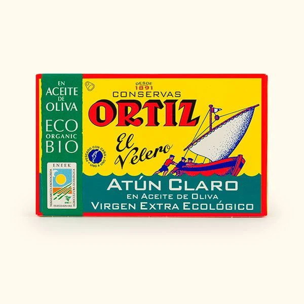 Atún claro en aceite ecológico lata oliva 112g