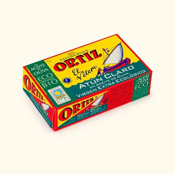 Atún claro en aceite ecológico lata oliva 112g