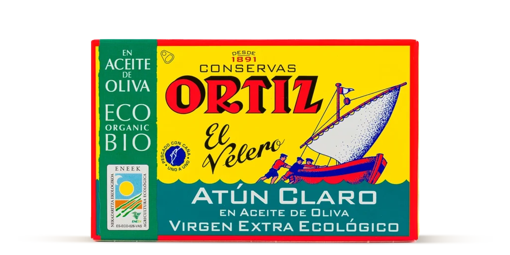 Atún claro en aceite ecológico lata oliva 112g