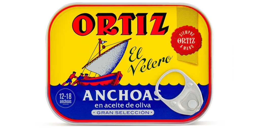 Anchoas en aceite de oliva lata 1/4 rectangular 78g