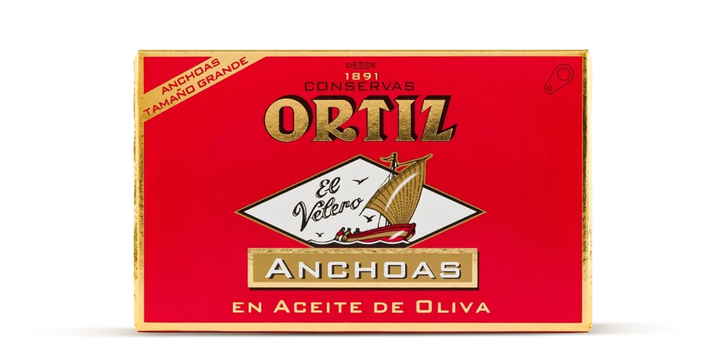 Anchoas en aceite de oliva estuche oval 112g