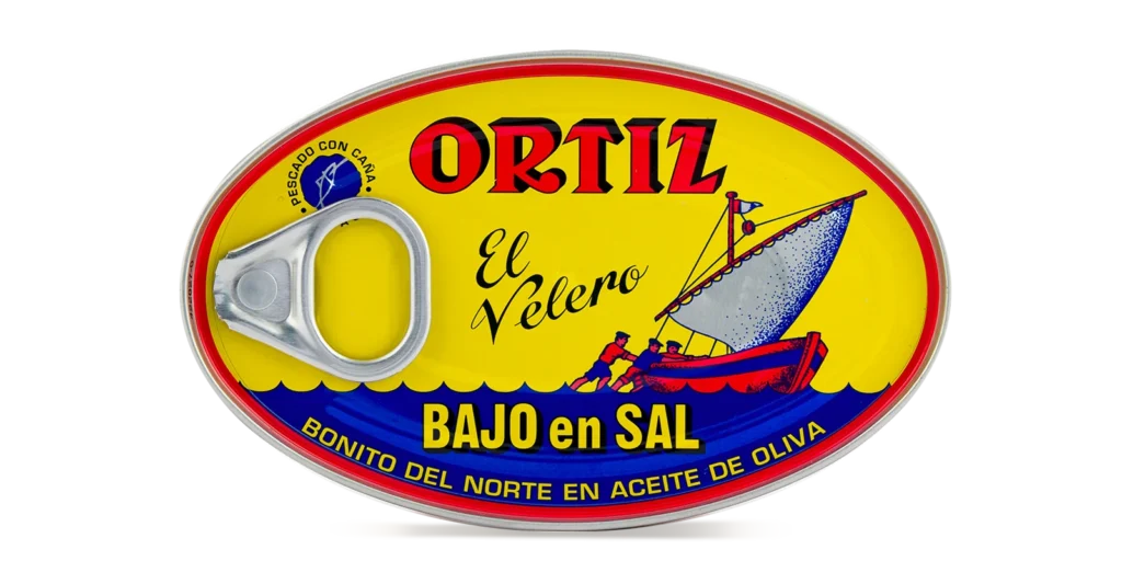 Bonito del norte en aceite de oliva bajo en sal lata oval 112g