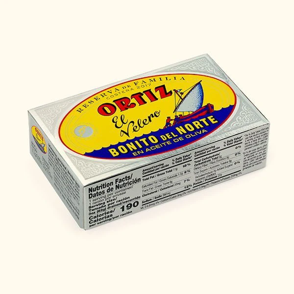 Bonito del norte en aceite de oliva lata oval reserva de familia