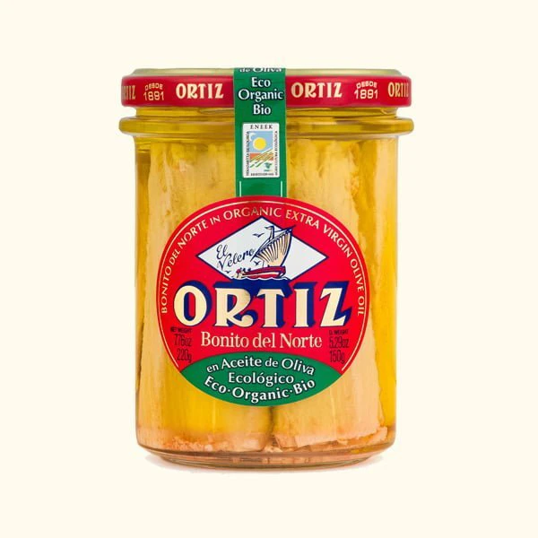 Bonito del norte en aceite ecológico tarro 220g.