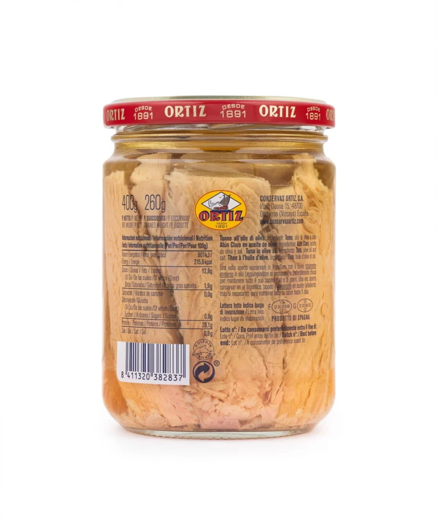 Atún claro en aceite de oliva Tarro 400g