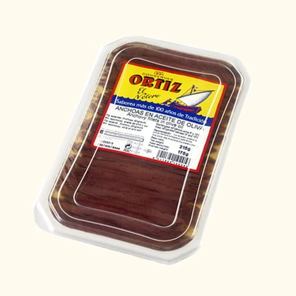 Anchoas para hostelería barqueta 215g