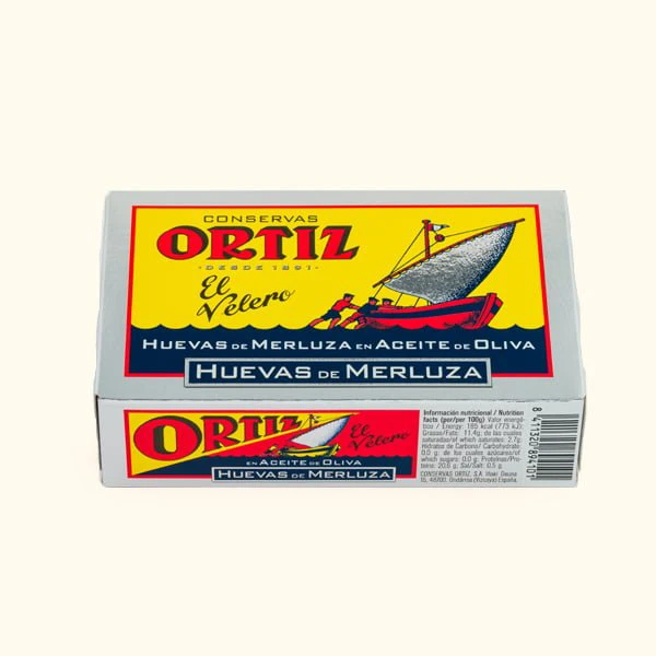 Huevas merluza Lata oval 112g