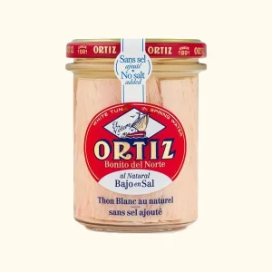 Bonito del norte ortiz en tarro al natural bajo en sal 220g